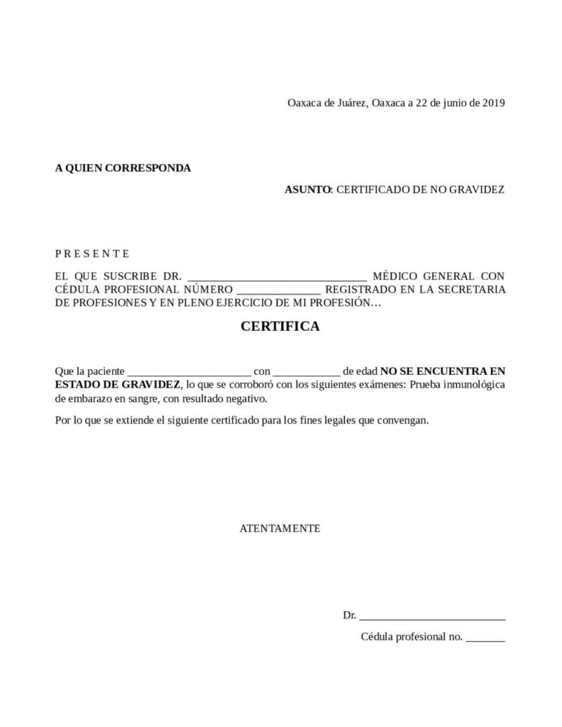 Certificado de No Gravidez en México: ¿Qué es y Cómo se Obtiene?